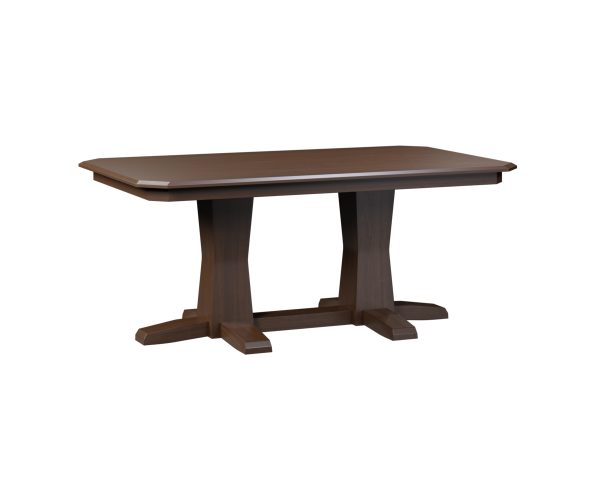 Bevel Shaker Double Pedestal Table