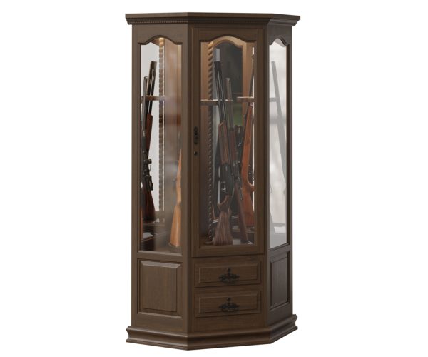 8 Gun Corner Swivel Cabinet