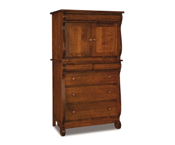 Old Classic Sleigh Chest Armoire