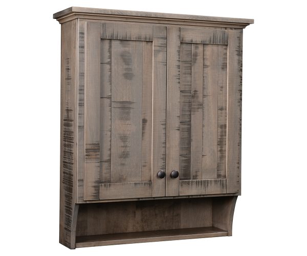 Rough Sawn Barn Floor Bathroom Wall Cabinet