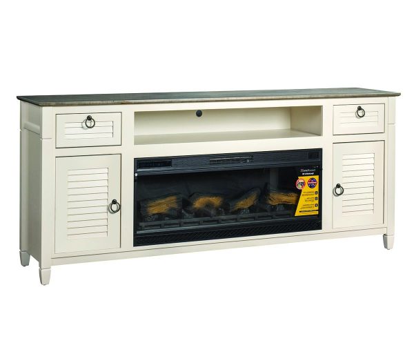 Aden Park TV Stand With Firebox