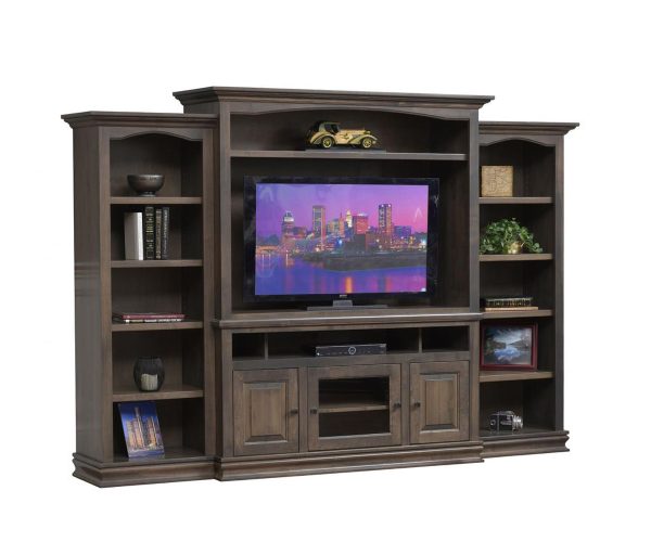 Burlington Entertainment Center With Open Bookcases