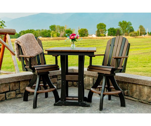 Square Dining Table with Swivel Chair
