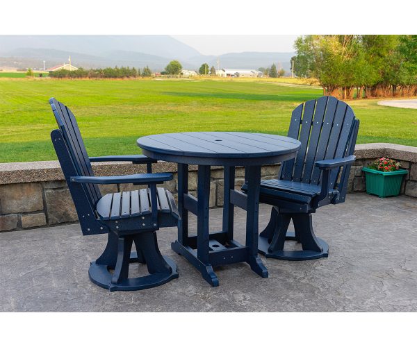 Round Dining Table with Swivel Chair