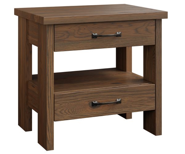 Cheyenne 2 Drawer Nightstand with Open Shelf