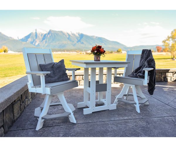 Square Dining Table 33" Set with Swivel Chair