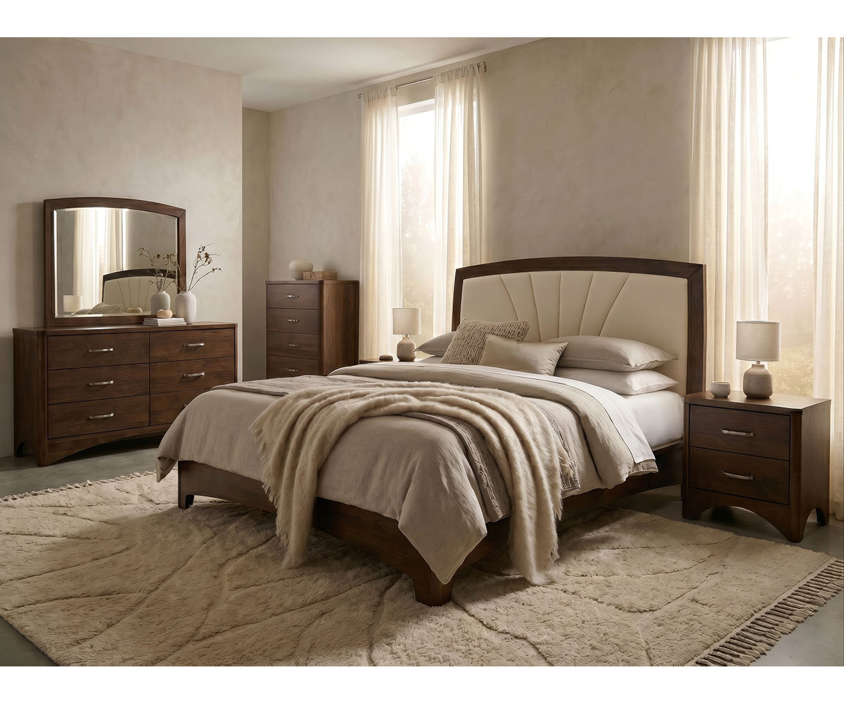 Woodmont Bed With Fabric Headboard - Image 5